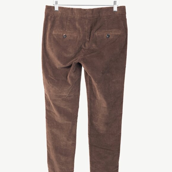 Brunello Cucinelli Brown Velvet Slim-Fit Pants - Picture 2 of 14